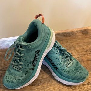 HOKA One One Bondi 7 Size 7 Teal Running Sneakers